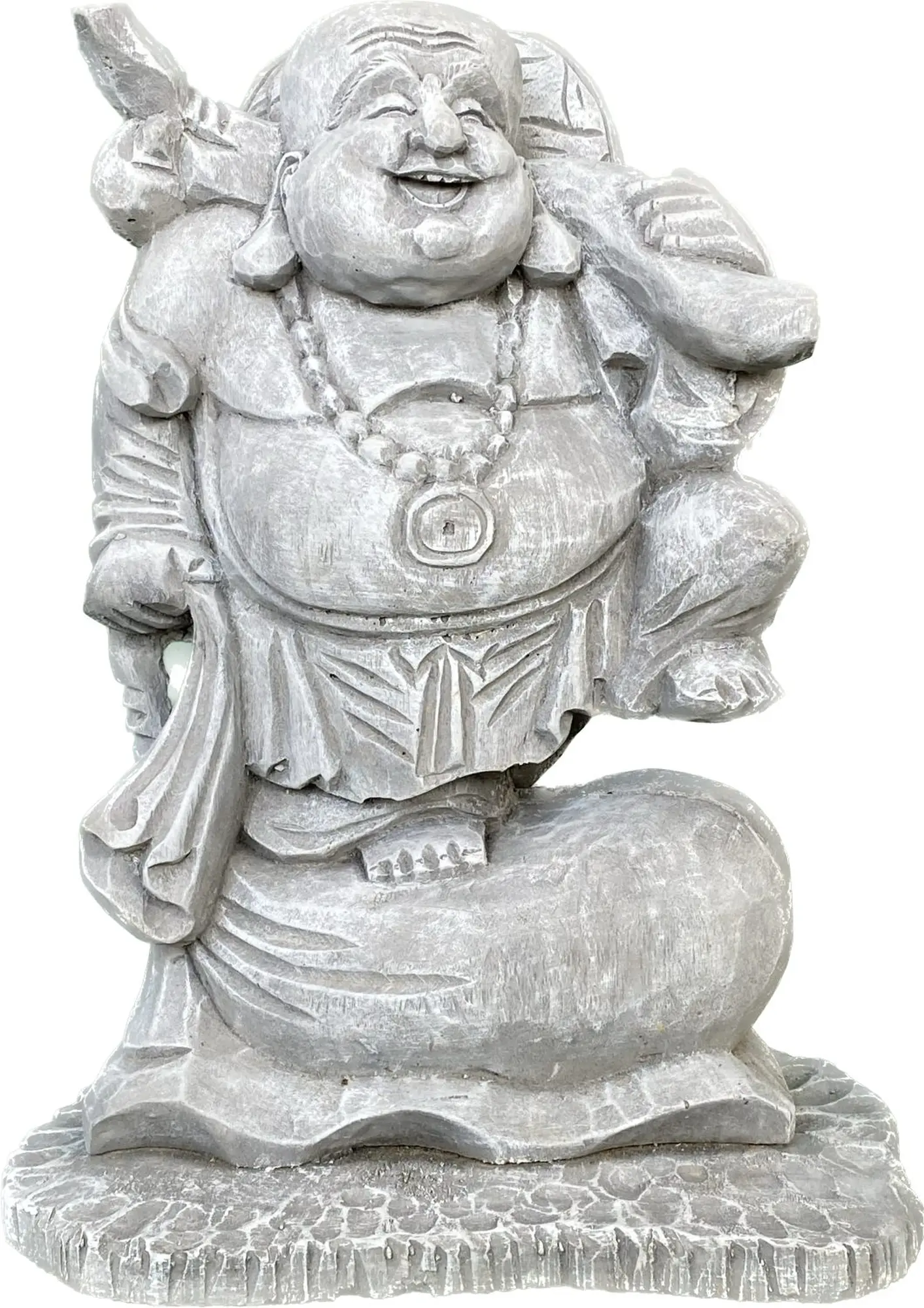  Product image 3 of the product “Wang - Standing chinese buddha, 43cm H | cast stone ”